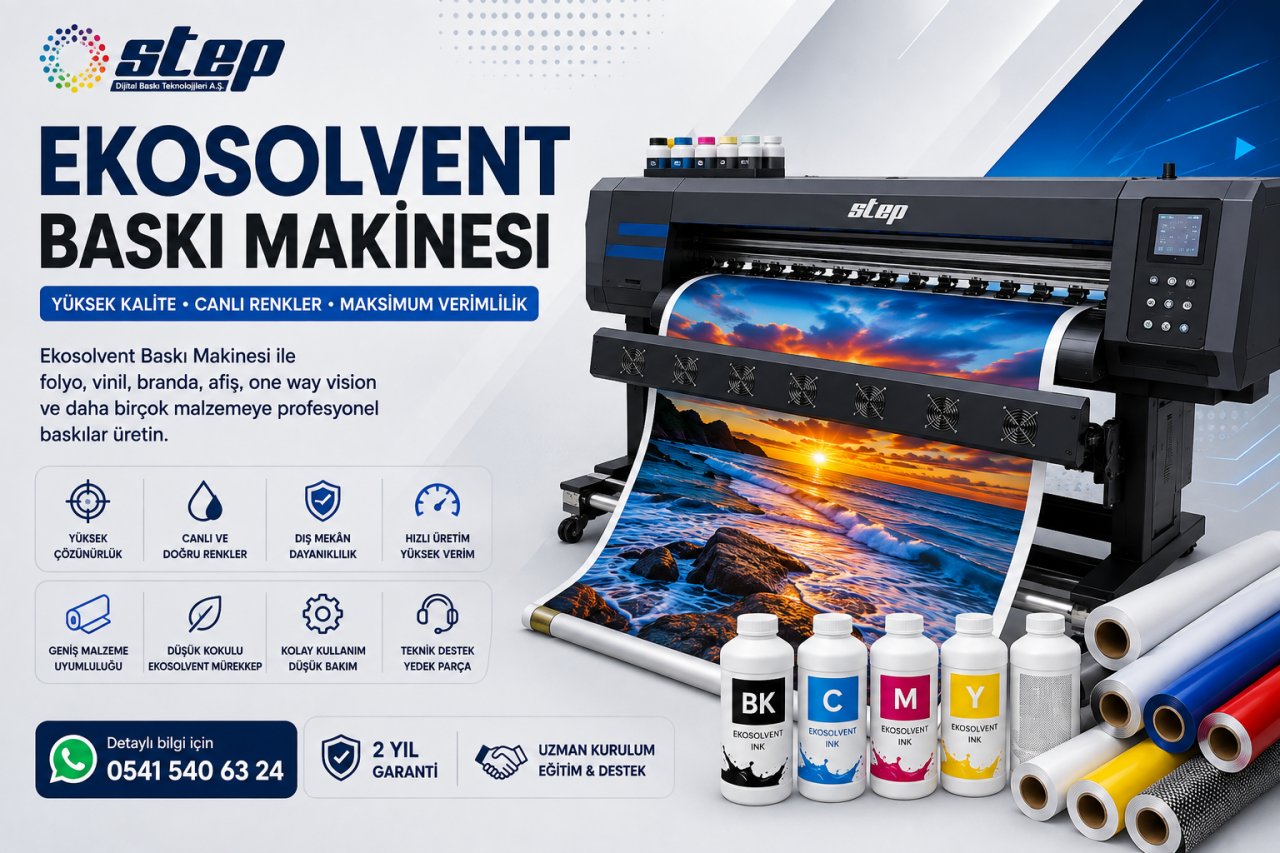 Ekosolvent Baskı Makinesi Nedir? Rehber 2026 | Step