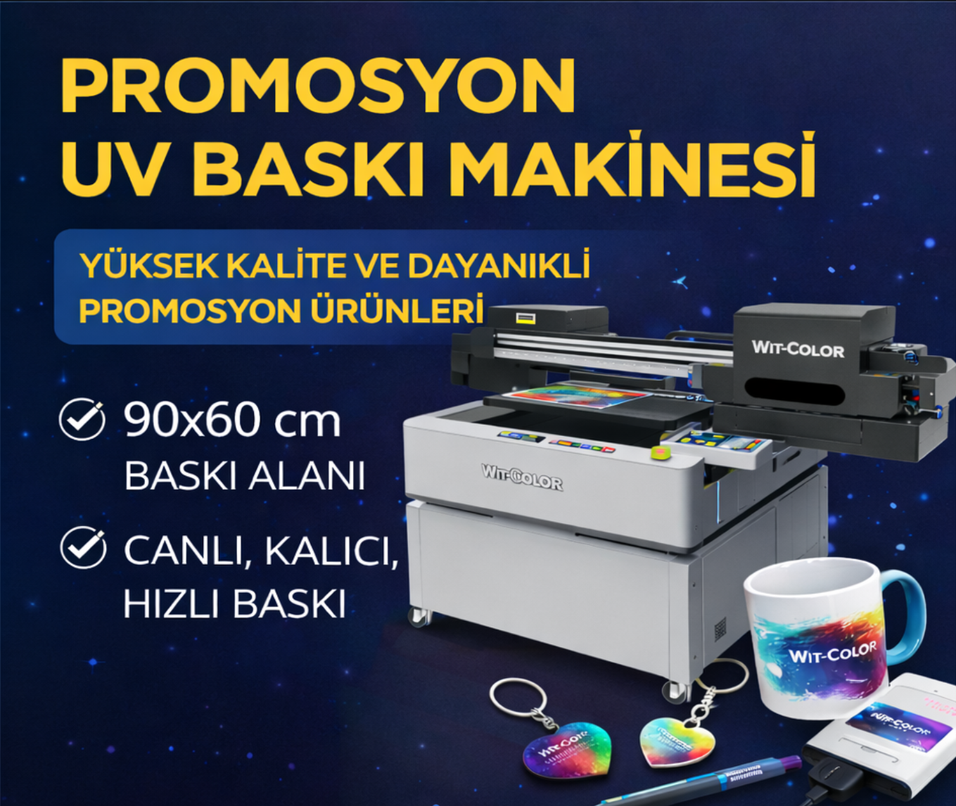 Wit-Color UV Baskı Makinesi - Flatbed UV Baskı Makinesi | Step Dijital