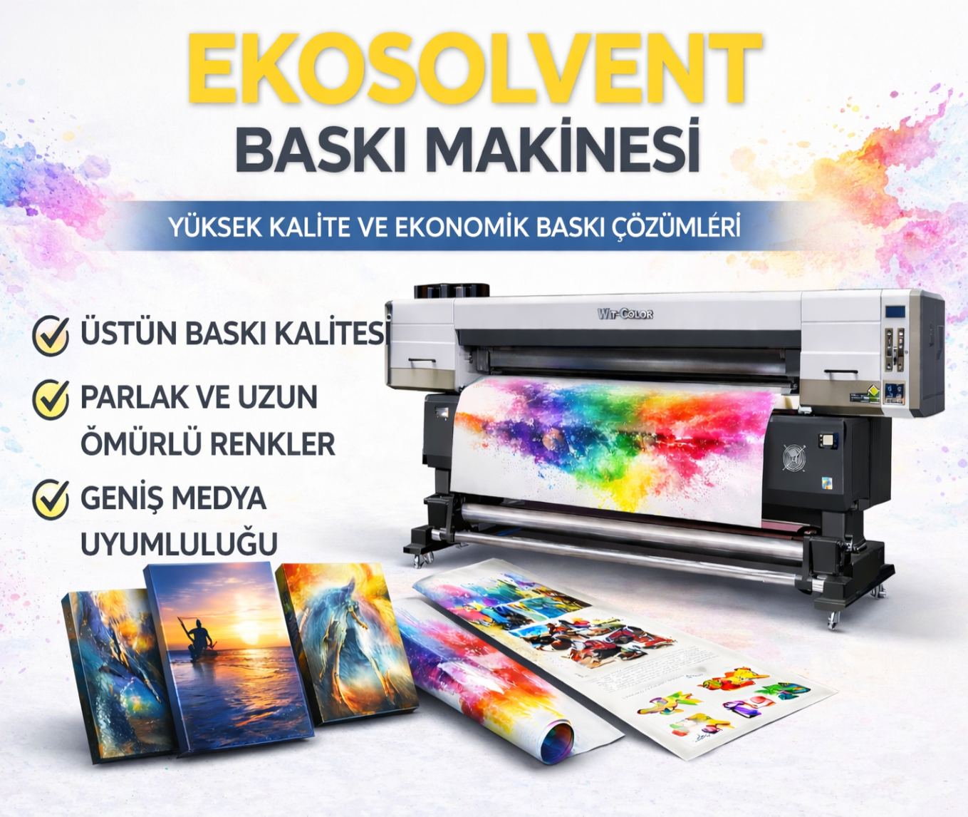 Wit-Color Ekosolvent Baskı Makinesi - I3200 Baskı Makinesi | Step Dijital